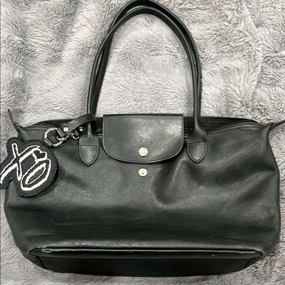 Black Leather Tote Bag